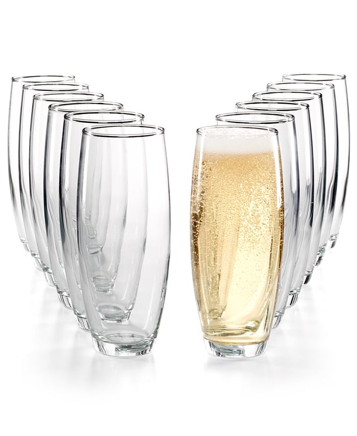 Martha Stewart Collection 12-Pc. Stemless Flutes Set, Created for Macy's -  Macy's