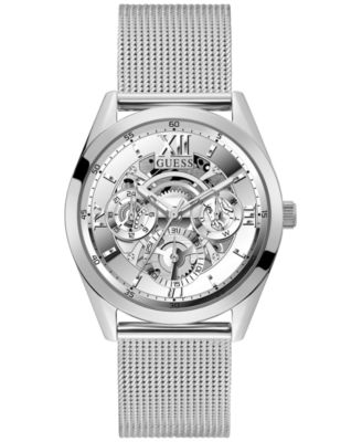 GUESS - Men's Stainless Steel Mesh Bracelet Watch 42mm