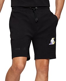 BOSS x NBA Men's Los Angeles Lakers Cotton-Blend Shorts