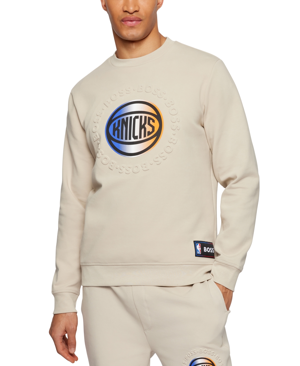 Hugo Boss BOSS x NBA Men's New York Knicks Cotton-Blend Sweatshirt &  Reviews - Hugo Boss - Men - Macy's