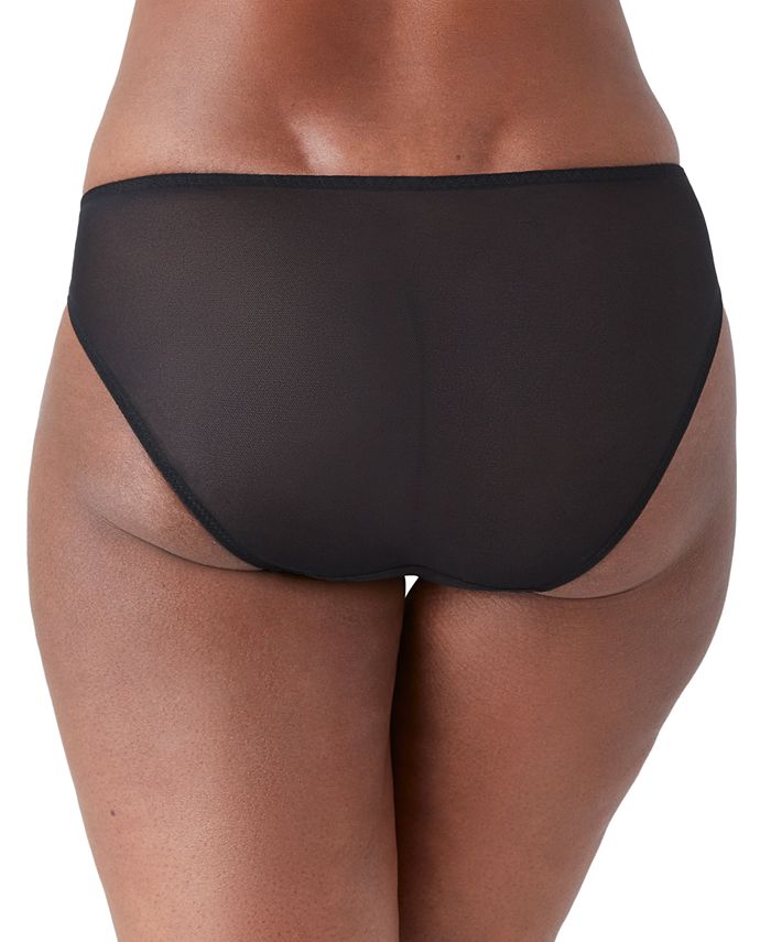 Wacoal Women's Chrystalle Tanga Panty - Stretch Lace, Scallop Edge, Cotton Gusset, Light Mesh Sides - View #5