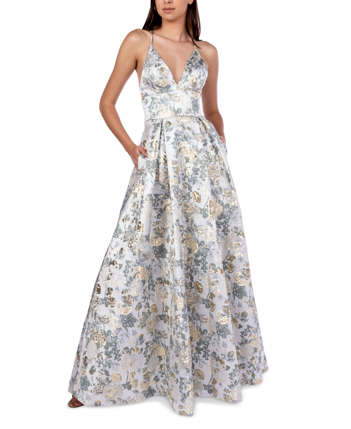 Macy's gold outlet evening gowns