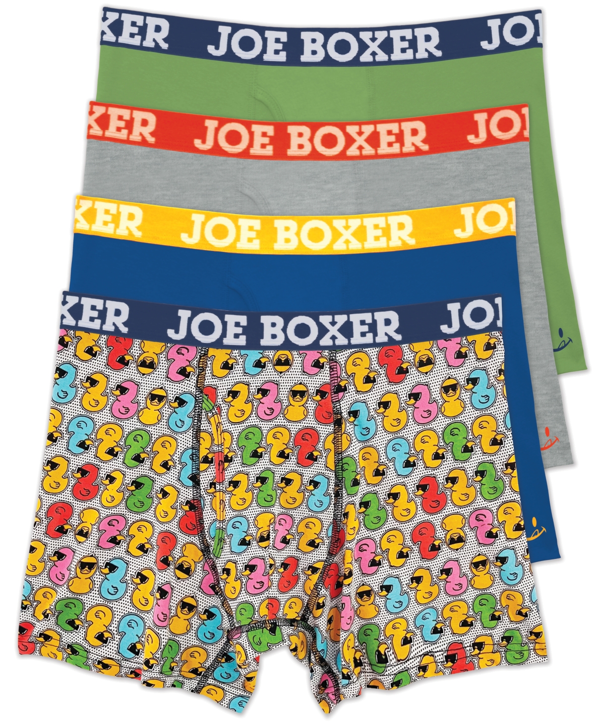 Joe Boxer Men's Fun Comfy Stretch Boxer Briefs, 4 Piece Set