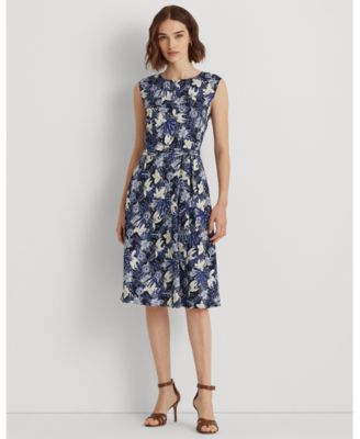 lauren ralph lauren floral crepe dress