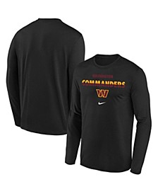 Youth Boys Black Washington Commanders Team Color Split Long Sleeve T-shirt