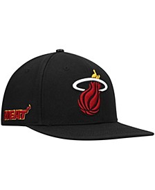 Men's Black Miami Heat Team Logo Snapback Hat