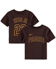 Infant Boys and Girls Fernando Tatis Jr. Brown San Diego Padres Name and Number T-shirt