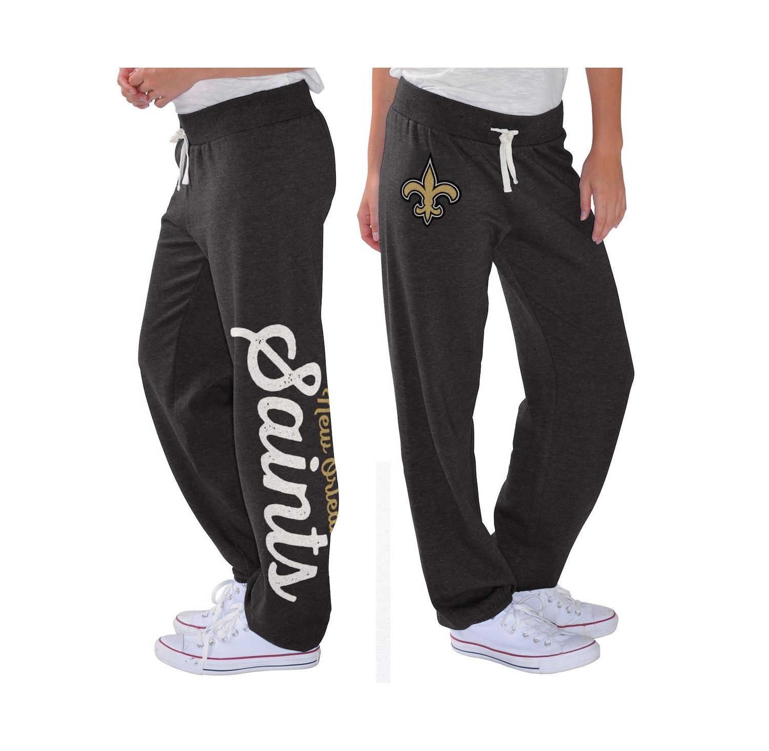 Women's Black New Orleans Saints Scrimmage Fleece Pants