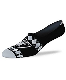 Women's Las Vegas Raiders Micro Argyle No-Show Socks