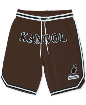 Kangol - Men's Regular-Fit Mesh Logo Appliqu&eacute; Basketball Shorts