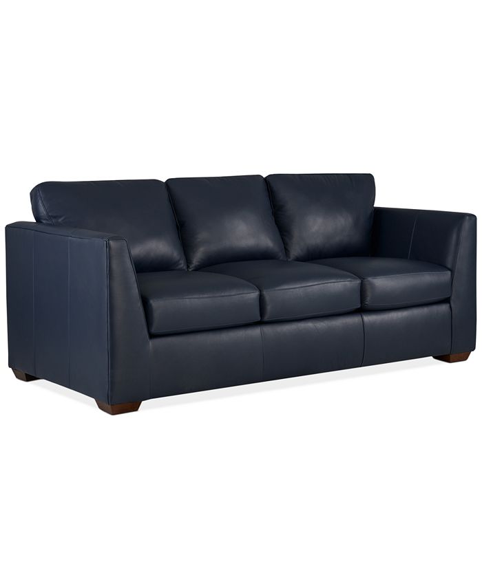 Macy S Cheriel 84 Leather Sofa