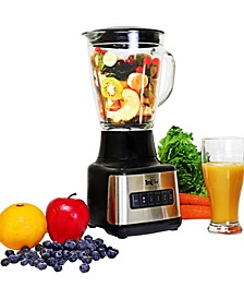 6-Speed Countertop Blender, 6 Cup 1.5L Glass Jar, 2 Pulse Options, 500W Black Silver