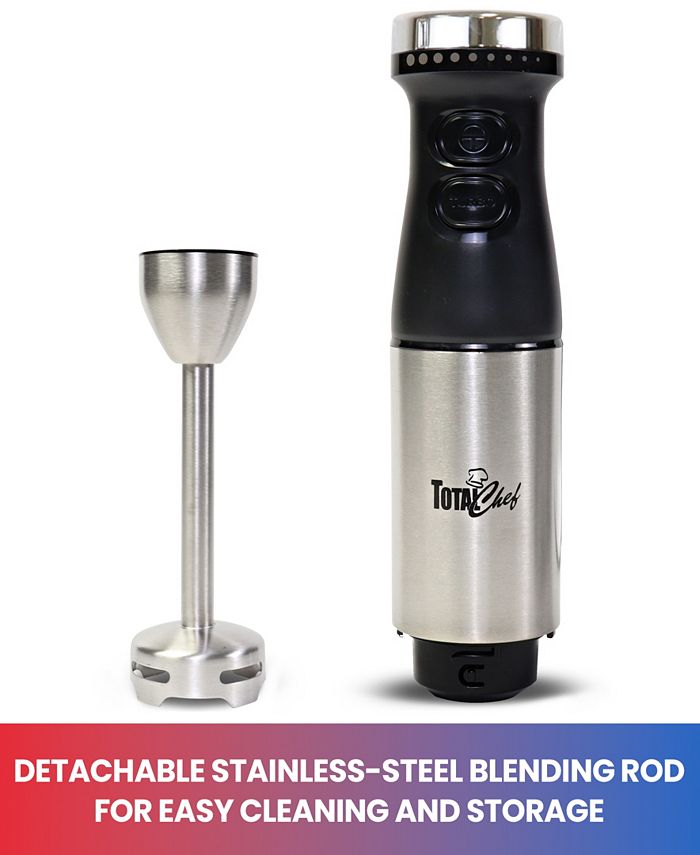 Total Chef Variable Speed Immersion Hand Blender 225 W with Turbo Boost