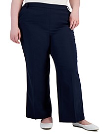Plus Size Pull-On Wide-Leg Pants, Created for Macy's