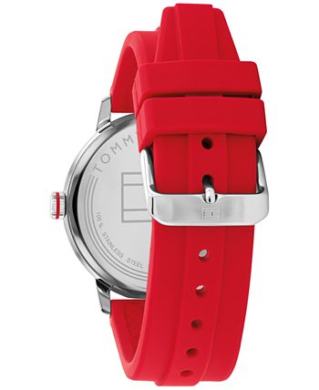 Tommy Hilfiger - Men's Red Silicone Strap Watch 46mm, Created for Macy's