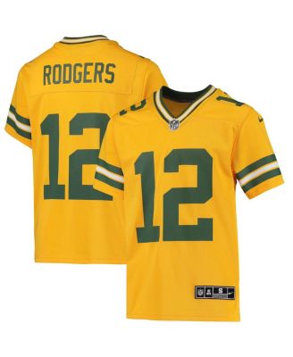 Youth Nike Aaron Rodgers Gold Green Bay Packers Inverted Team Game Jersey