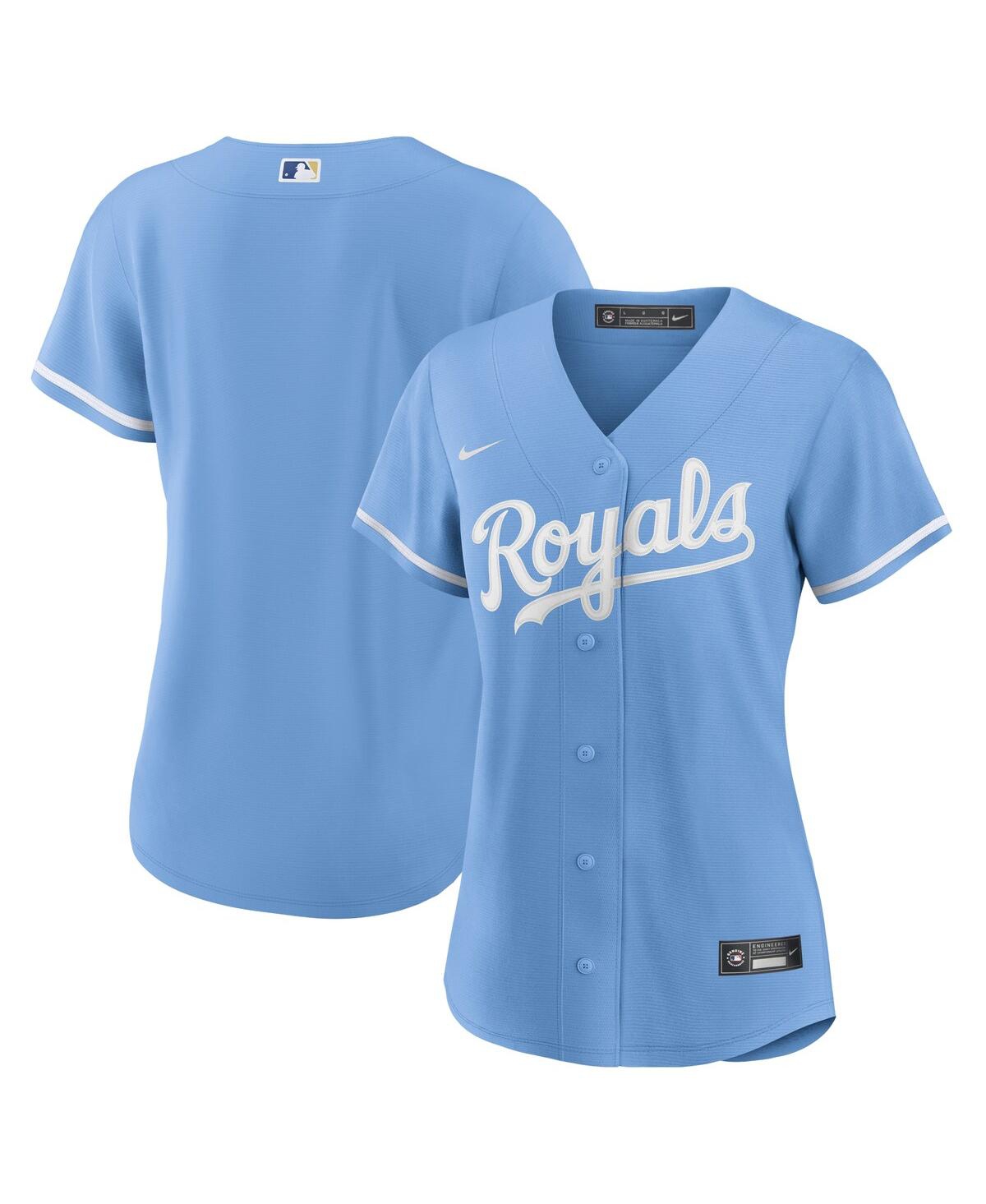 Women's NikeKansas City Royals Alternate Replica Team Logo Jersey - Light Blue