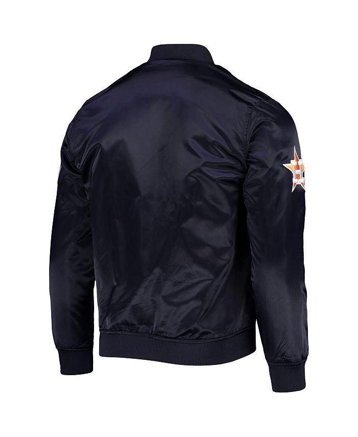 Maker of Jacket Fashion Jackets Navy Houston Astros Bomber Satin Full Zip