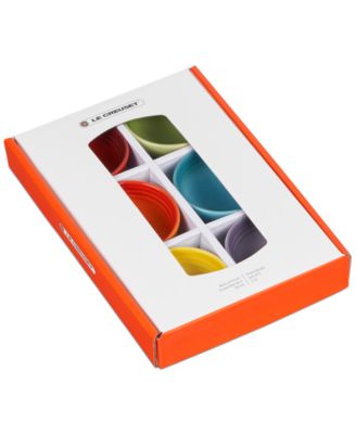 Set of Six Stoneware Multi Color Pinch Bowls