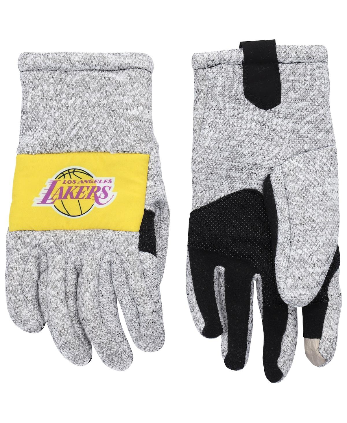 Men's Foco Gray Los Angeles Lakers Team Knit Gloves - Gray