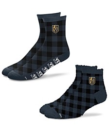 Men's and Women's Vegas Golden Knights 2-Pack His & Hers Cozy Ankle Socks