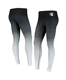 Women's Black, White Michigan State Spartans Geometric Print Ombre Leggings
