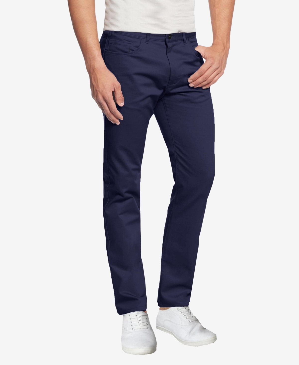 Men's 5-Pocket Ultra-Stretch Skinny Fit Chino Pants - Black