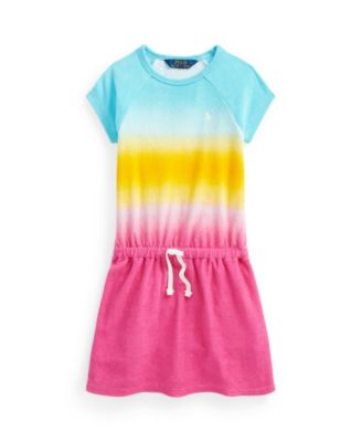 Little Girls Ombre Terry T-shirt Dress