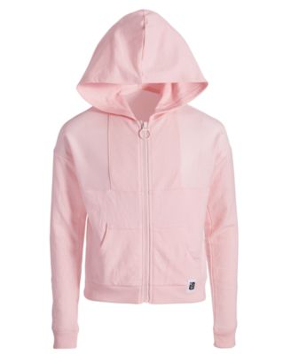 ID Ideology - Big Girls Mesh Accent Zip Hoodie, Created for Macy's