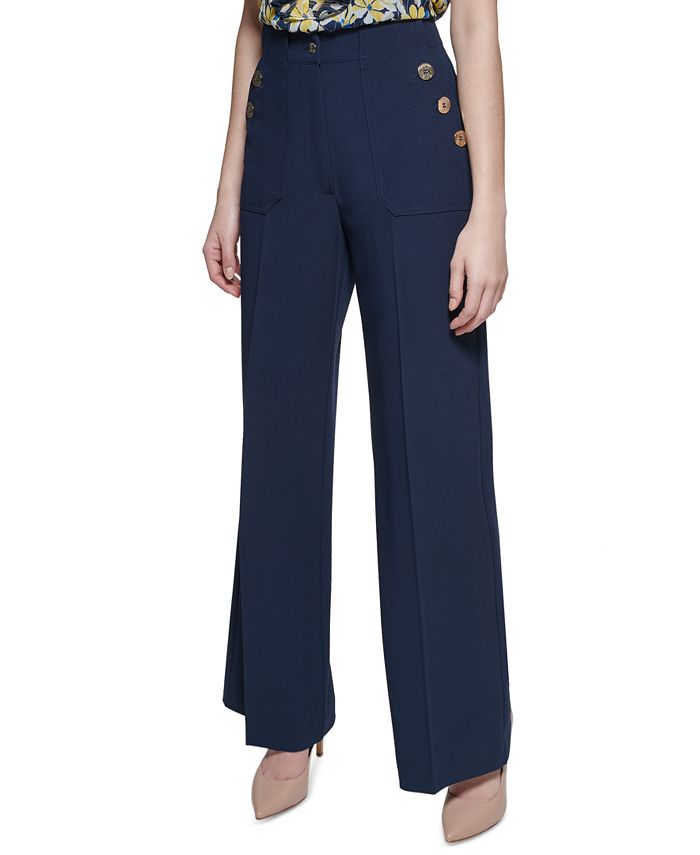 Charter club pants Womens size 16 wide leg sailor pants Navy blue