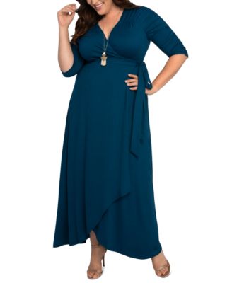 Plus Size Meadow Dream Maxi Wrap Dress