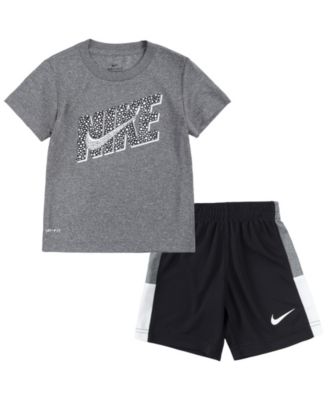 black and white nike short set