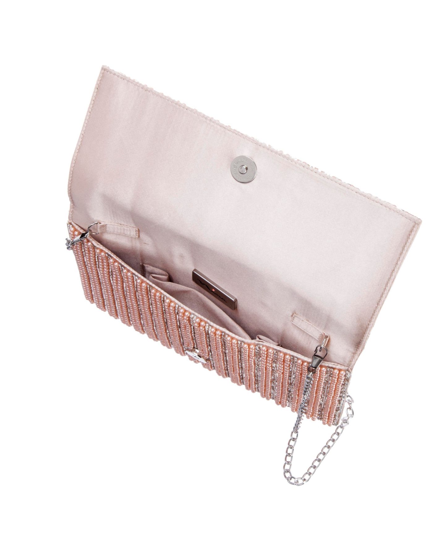 Женский клатч Nina Allover Imitation Pearl and Crystal Envelope Clutch, цвет: Жемчужный розовый — фото 2