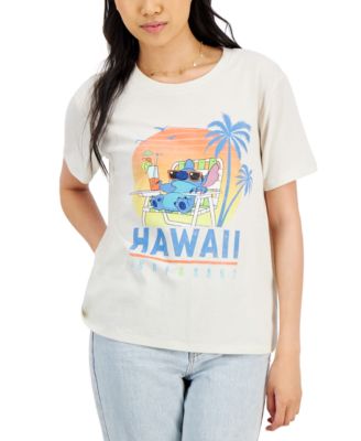 Disney - Juniors' Stitch Hawaii Graphic-Print T-Shirt