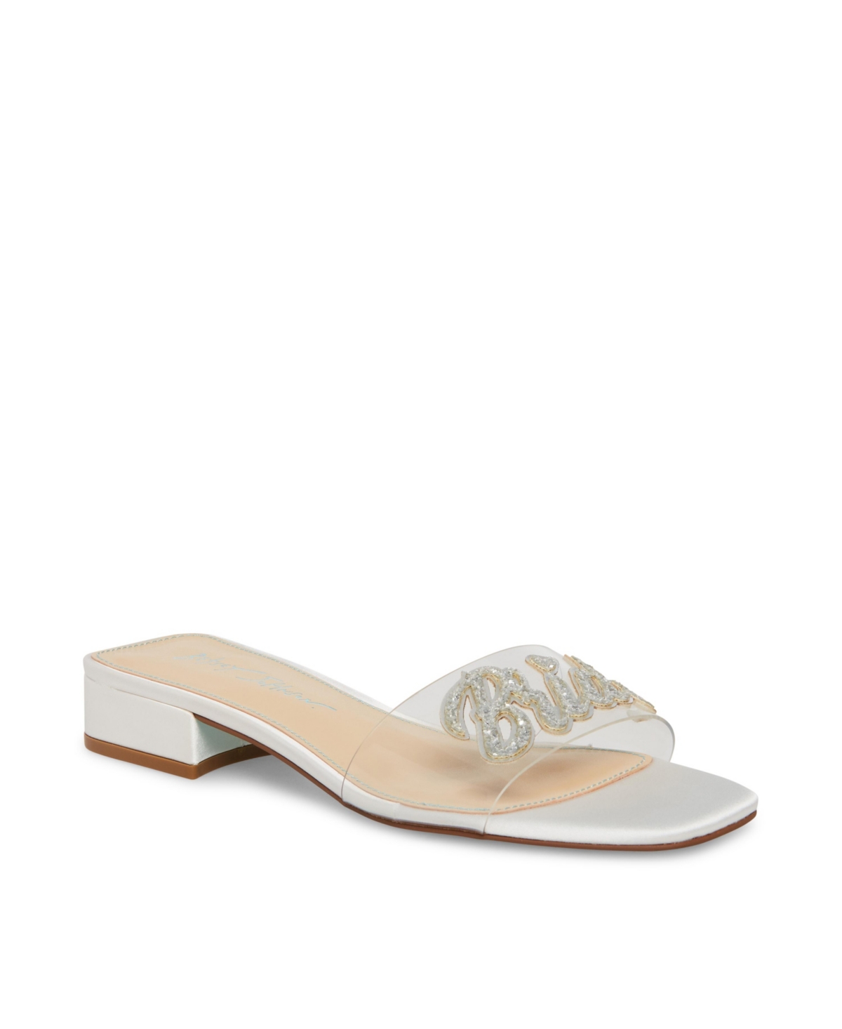 Betsey Johnson Basil Clear Honeymoon Slide Sandals Women's Shoes In