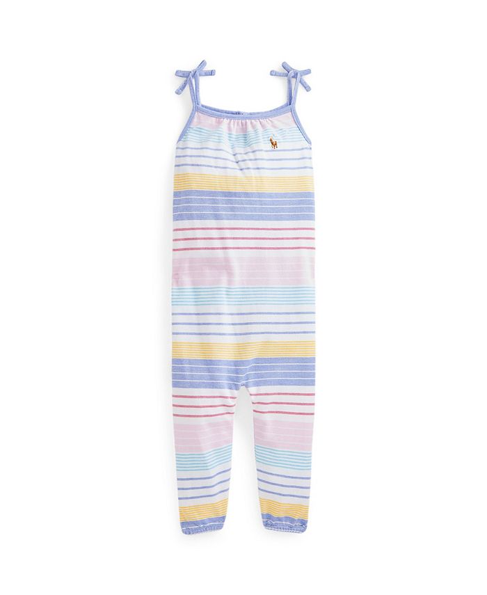 Polo Ralph Lauren Baby Girls Striped Cotton Mesh Jumpsuit Macy s