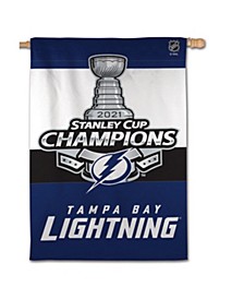 Tampa Bay Lightning Back-To-Back Stanley Cup Champions 28'' x 40'' Vertical Double-Sided Banner