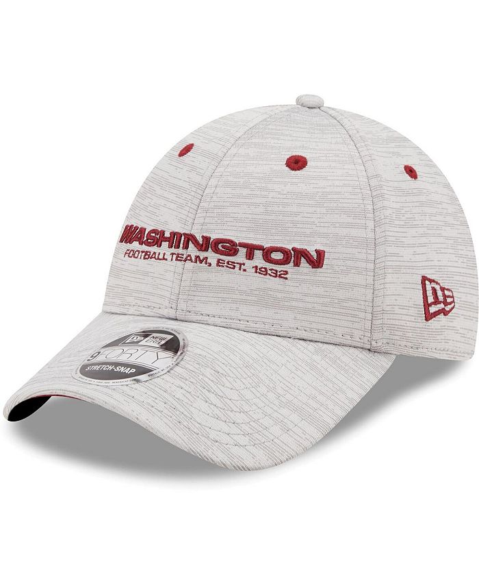New Era Men's Gray Washington Football Team Outline 9Forty Snapback Hat ...