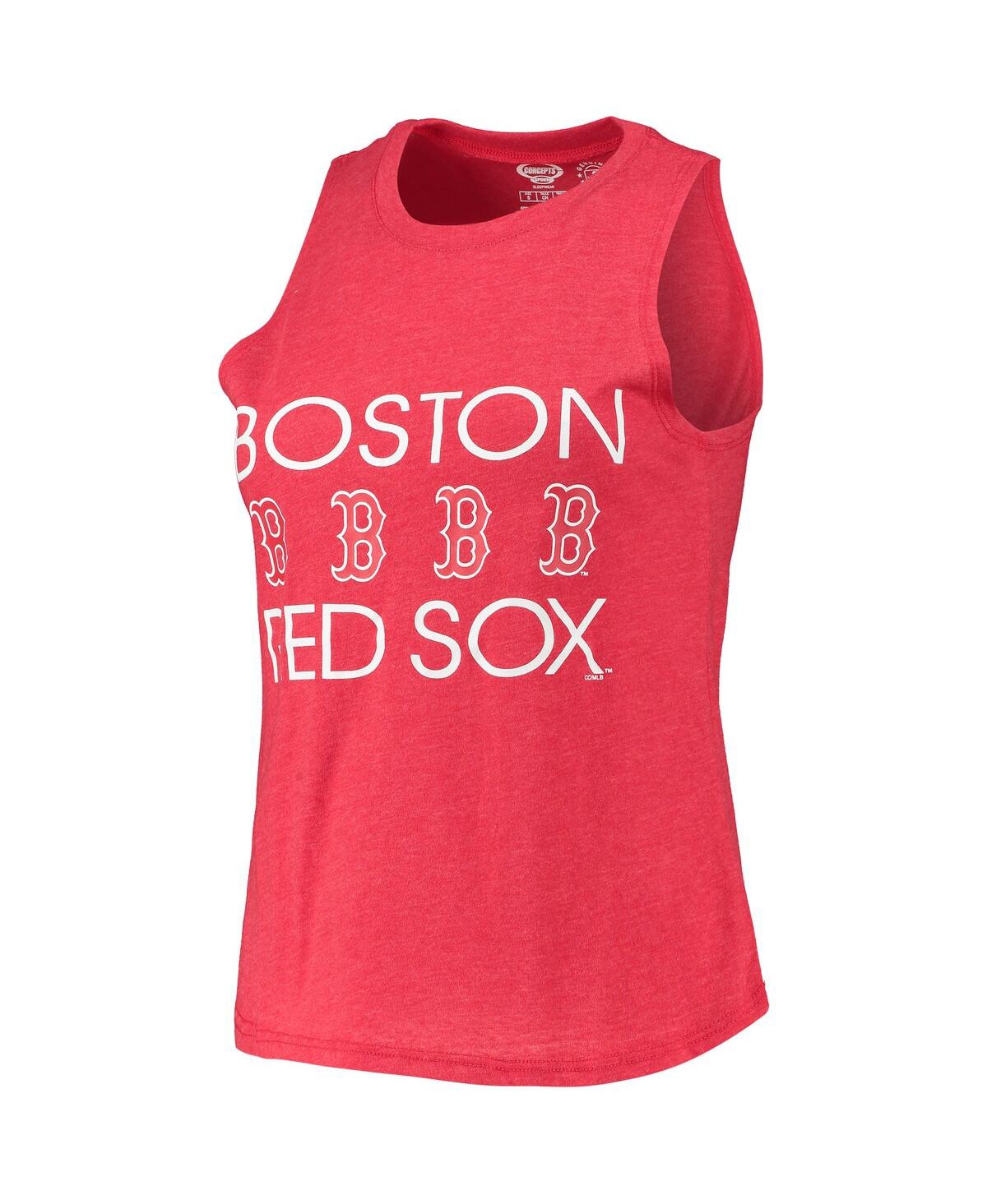 CONCEPTS SPORT WOMEN'S CONCEPTS SPORT NAVY, RED BOSTON RED SOX METER MUSCLE TANK TOP AND PANTS SLEEP SET 