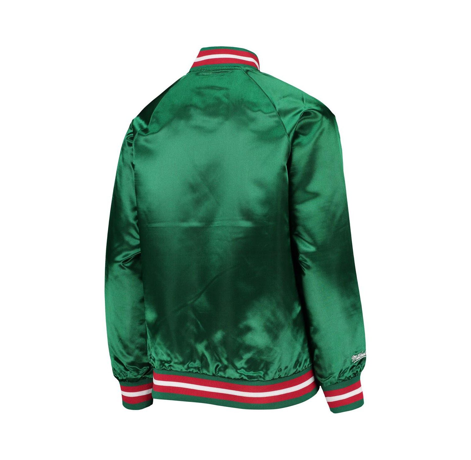 Big Boys Green Milwaukee Bucks Hardwood Classics Satin Raglan Full-Snap Jacket