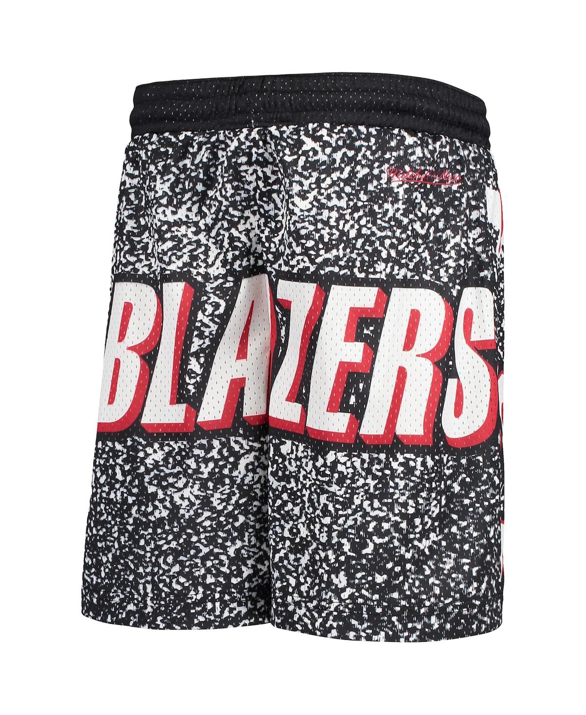 Big Boys Mitchell & NessPortland Trail Blazers Hardwood Classics Jumbotron Shorts - Black