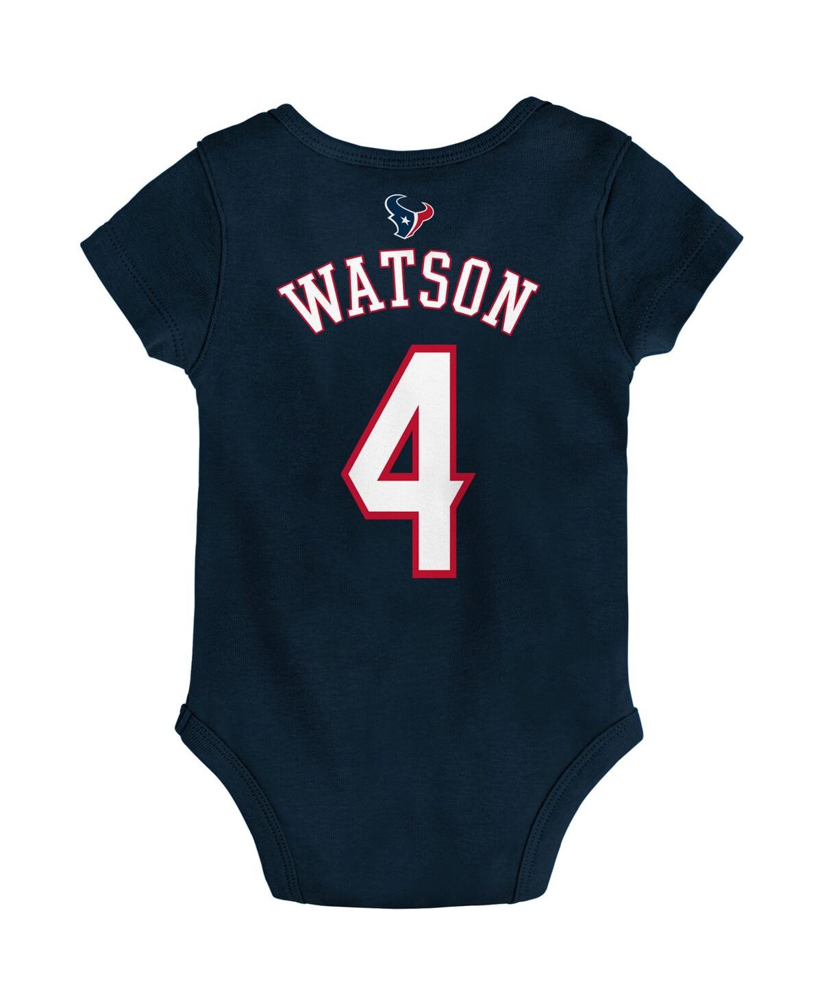 Unisex Newborn Infant Deshaun WatsonHouston Texans Mainliner Name Number Bodysuit - Navy