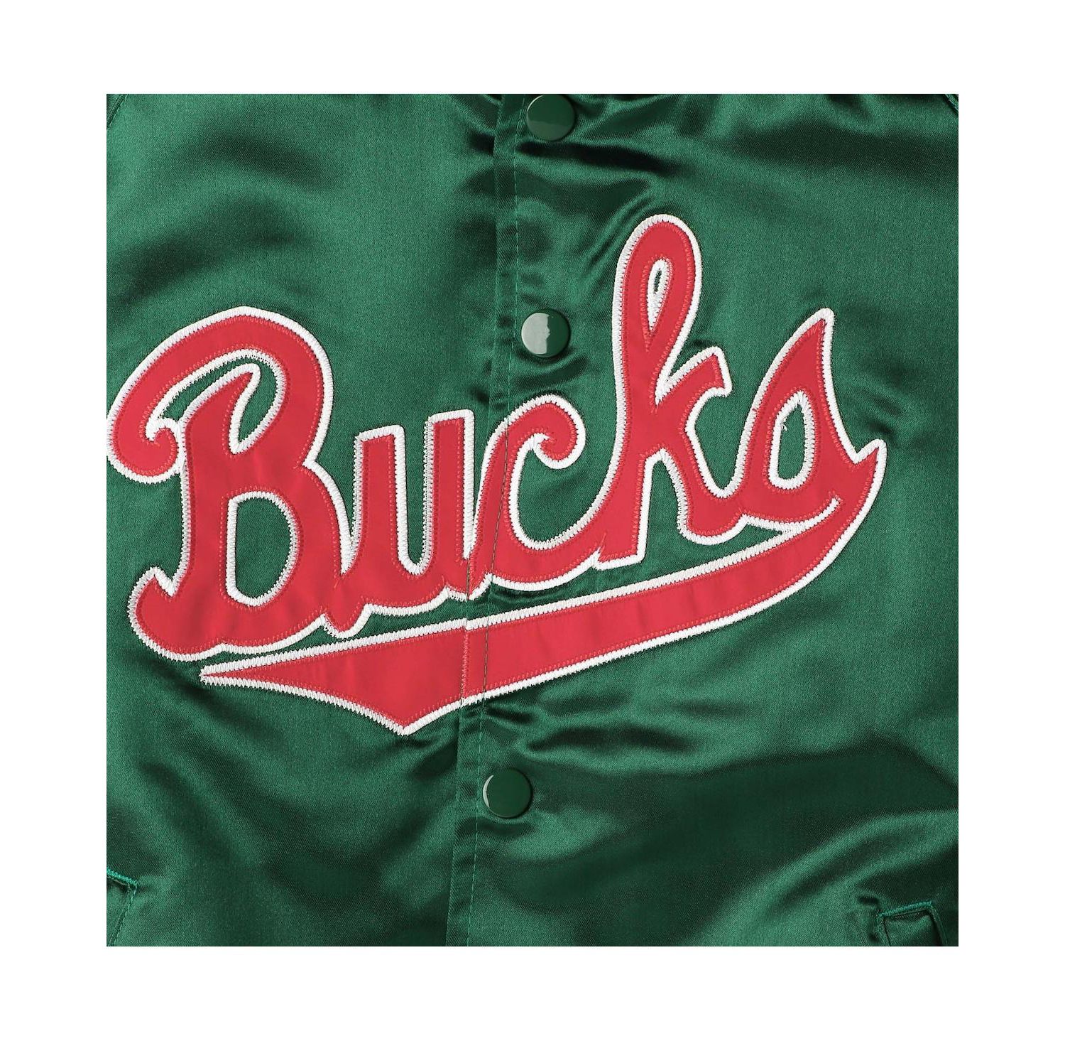 Big Boys Green Milwaukee Bucks Hardwood Classics Satin Raglan Full-Snap Jacket