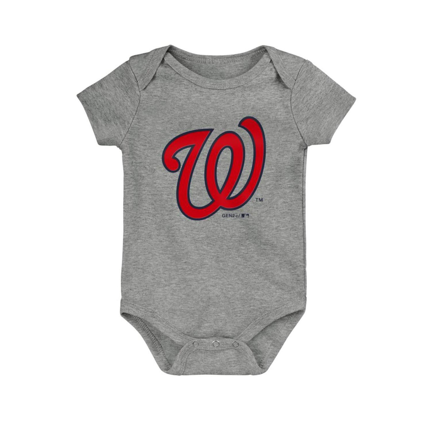 Unisex Infant Red and Navy and Gray Washington Nationals Born To Win 3-Pack Bodysuit Set