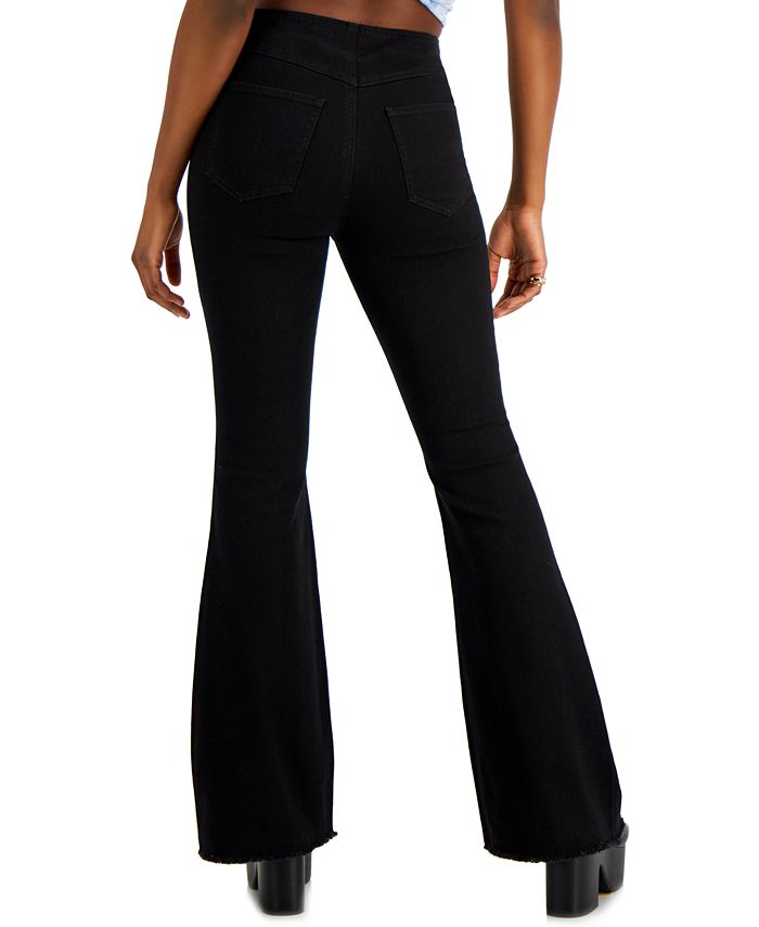 Tinseltown Juniors' High Rise Pull-On Flare-Leg Jeans - Macy's