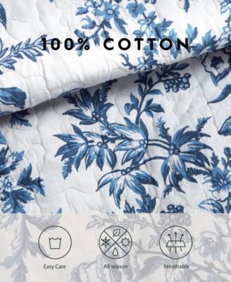 Bedford Cotton Reversible 3-Pc. Quilt Set, King