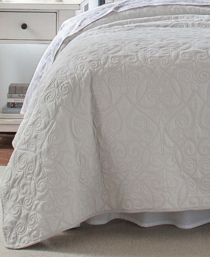 Laura Ashley Felicity Cotton Reversible 2 Piece Quilt Set, Twin Macy's