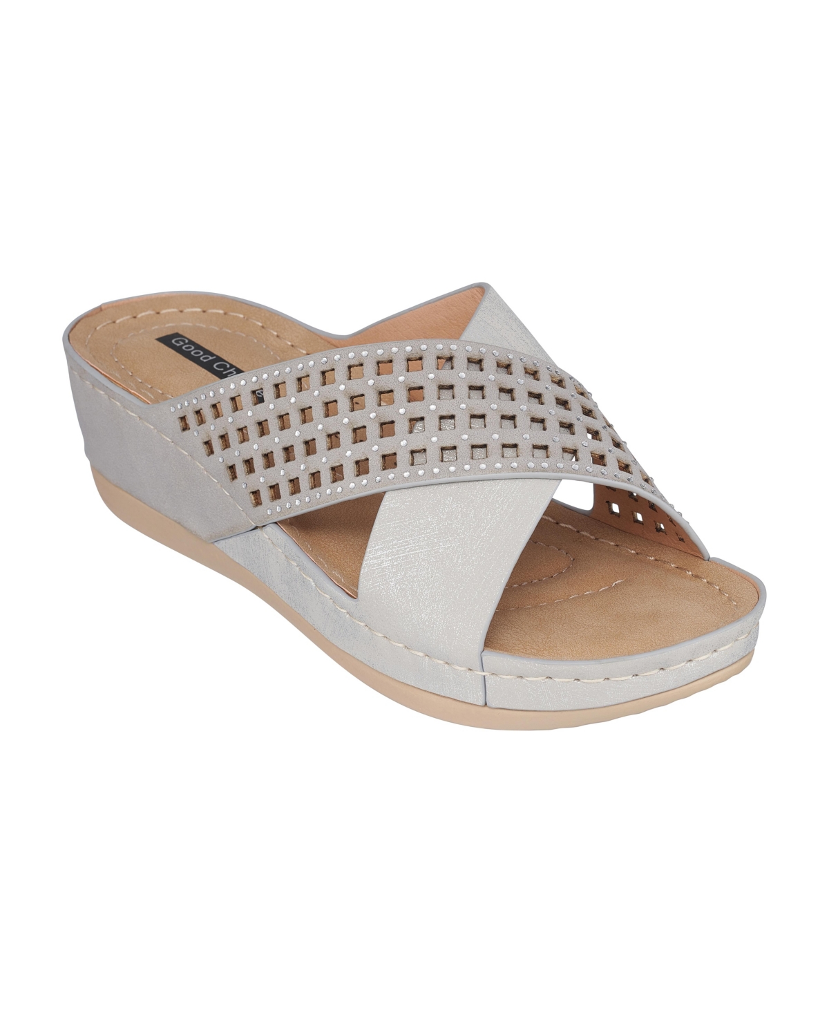 Gc Shoes Women's Isabella Wedge Sandals - Silver-Tone