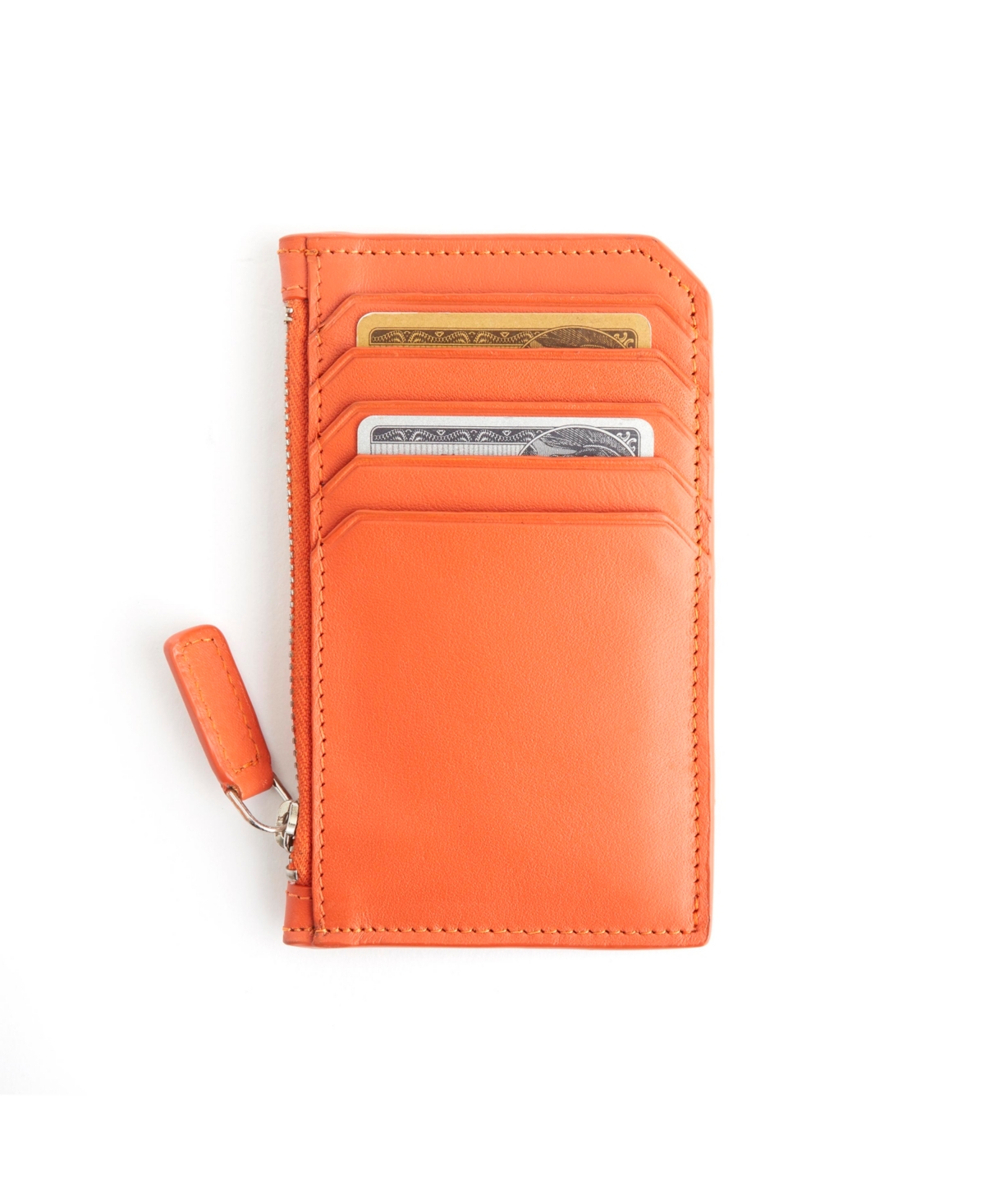 Zippered Card Case - Orange