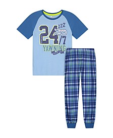 Big Boys T-shirt and Jogger Pants Pajama Set, 2 Piece